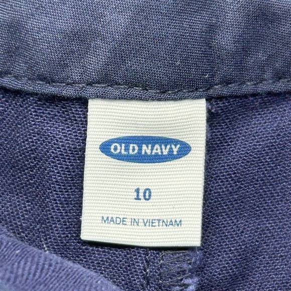 Old Navy Shorts Women Size 10 Blue High waisted Exposed Button Fly Summer New - Picture 3 of 9